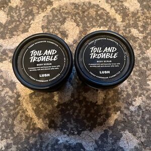 Lush cosmetics Toil and Trouble body scrub